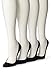 Hue Women's 4 pair pack Hidden Cotton Liner, Black, Medium/Large (Size 2)