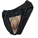 Fake Vagina Panty Underwear Crossdresser Transgender Crossdresser Shemale (L, Black)