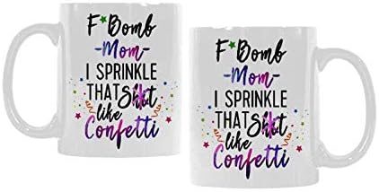 f bomb mom confetti coffee cup