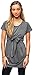 sofsy Soft-Touch Rayon Blend Tie Front Nursing Maternity Fashion Top (Large, Charcoal)