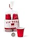 Lil' Reds Reds Mini Cup Shot Glasses, Miniature Beer Pong Cups, Tiny 