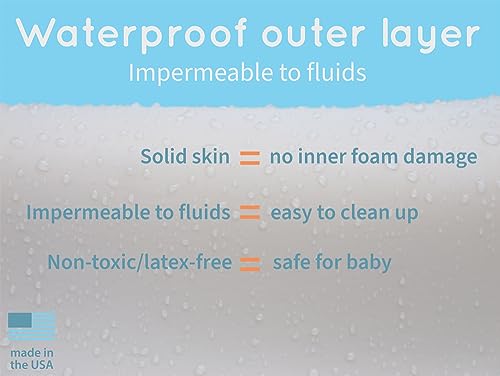 Keekaroo Peanut Changer Grey – The Original Made in USA Easy-to-Clean Changing pad and The only Shell Over Foam, Fully Water Repellant