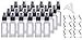 1 oz / 30 ml Frosted Clear Glass Boston Round Bottle with Black Treatment Pump (24 Pack) + Funnel