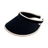 Women's Brushed Cotton Clip-On Visor-4129-BLK-KK