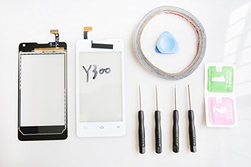 JRLinco For Huawei Ascend Y300 Glass Screen Display Touchscreen Replacement part（Without LCD） For Huawei Y300 white+ Tools & Double-sided adhesive + Cleaning alcohol Wiping package