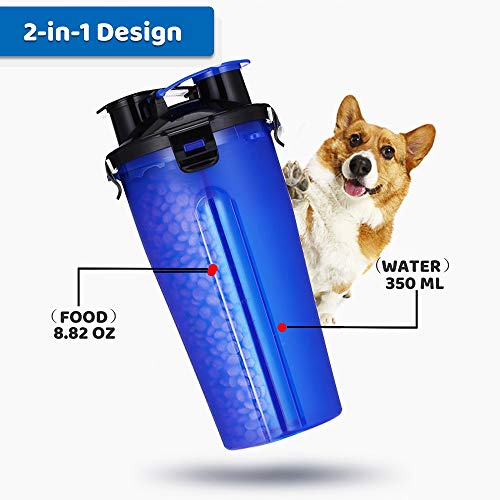 NINEMAX 2-in-1 Dog Water Bottle with Collapsible Dog Bowls,Portable Dog Food Container and Water Dispenser for Traveling… - Image 6