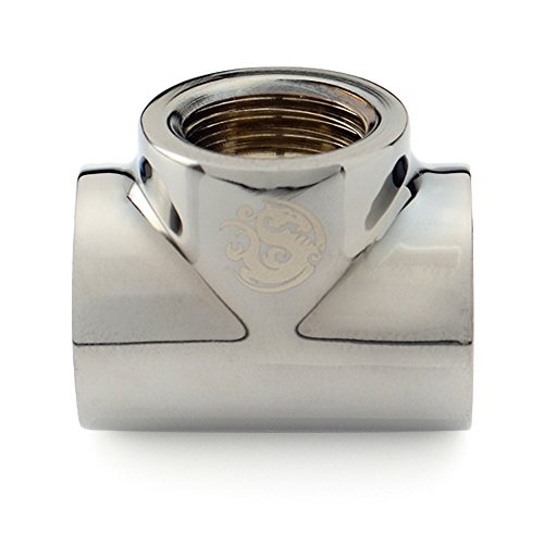 T-Block Fitting with Triple G1/4" Female, Black Sparkle