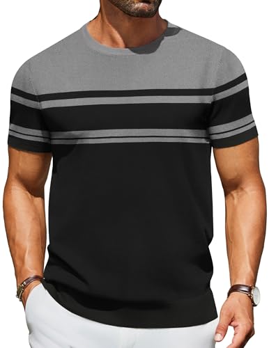 COOFANDY Mens Basic Knit T-Shirt