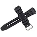 OliBoPo Waterproof Natural Resin Replacement Watch Band for Casio AQ- S800W SGW-300H MRW-200H AE-1200 W-800H W-735H (Black)