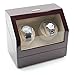 Heiden Battery Powered Double Watch Winder in Cherrywood