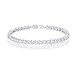 Orrous & Co. 18k Cubic Zirconia Tennis Bracelet - Beautiful White Gold Plated Round-Cut CZ Tennis Bracelet - Beautiful and Elegant Present Idea