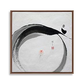 Framed Canvas Wall Art-Zen-Canvas Prints Home Artwork Decoration for Living Room,Bedroom - 16x16 inches