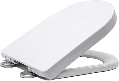 Vivo Technologies D Shape Soft Close Quick Release Toilet Seat Top Fix White
