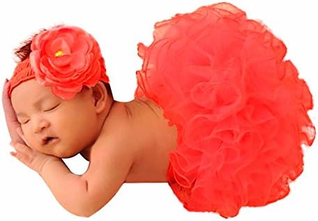 Zeside Newborn Photography Props Costume Infant Baby Girls Cute Princess Skirt and Headband Outfits Gift Set Outfits