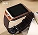 DZ09 Smartwatch Heartrate Test Bluetooth Smart Watch Wristwatch Smartwatch with Pedometer Anti-lost Camera for Iphone Samsung Huawei Android Phones by Heshi Inc (Golden)