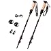 Alpine Summit Trekking Poles [ Pair ] Collapsible Hiking / Walking Sticks, Tungsten Tips, Ultralight, Cork Grips, Flip Locks
