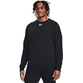 Under Armour Men's Rival Fleece Crew, (001) Black / / White, Large Tall