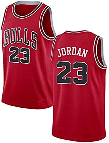 ambvlk Men's_Chicago_Bulls_#23_Michael_Jordan_Red_Swingman_Jersey（basketabll Jersey）