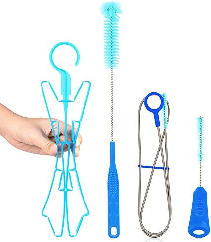 Draway Water Hydration Bladder Packs Tube Cleaner Brushes Cleaning Kit for Water Reservoirs Bladders for Camping Hiking Backpack, 4 in 1