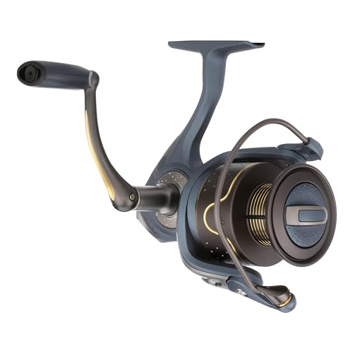 Pflueger President Spinning Fishing Reel, Size 40, 10 Stainless Steel Ball Bearing System, Sealed Oil Felt Front Drag, Lightweight Graphite Construction