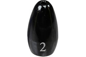 Reaction Tackle Tungsten Flipping Weights for Bass Fishing - Sinkers for Punching Through Heavy Cover- Fresh and Saltwater - Used for Texas and Carolina Rigs - Size Stamped on All Weights