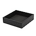 J JACKCUBE Design Valet Tray with Finger Scraper Mat for Easy Access – Ideal for Coins, Keys, Glasses, Jewlery, and Watch Organization (Black, 6.9 x 6.9 x 1.9 inches) - MK206A