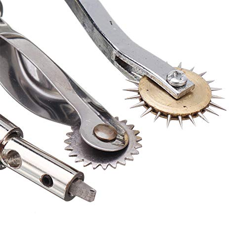 NXKang Leather Craft Tools Punch Kit Stitching Carving Working Sewing Saddle Groover for Adults Kids Sewing kit Travel - Thumbnail 2