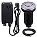SINKINGDOM Garbage Disposal SinkTop Air Switch Kit with Long Button,Brass Made Cover,Brushed Nickel