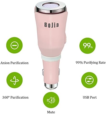 Mini Ultrasonic Aroma Essential Oil Diffuser for Car, Office, Bedroom and Living Room (Pink)