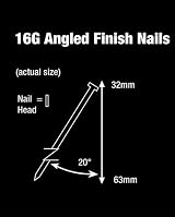 Tacwise 16G 38mm Angled Nails 20° 2500 Pack Galvanised 0770 Type view 4
