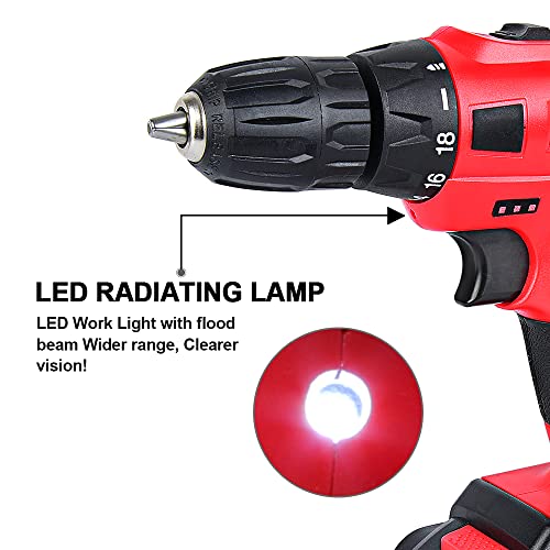 Electric Cordless Drill Kit AUTOJARE Rechargeable Power Drill Driver