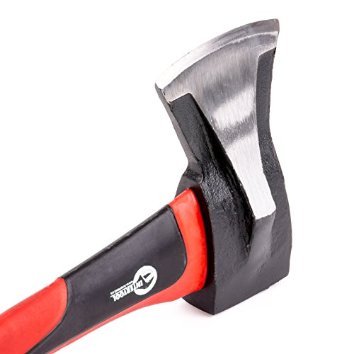 INTERTOOL Steel Splitting Axe, Splitting Maul 2.2 lb/1000 g with 12.4-in Fiberglass Haft HT-0274