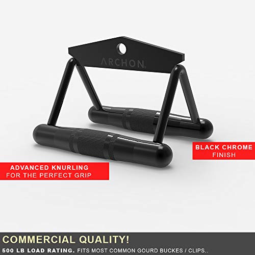 ARCHON Wall Mount Commercial Ball Bearing Cable Station | 17 Position Adjustable Dual Pulleys | Home Gym Equipment | Cable Crossover Machine | Weight Machine | Cable Pulldown | Functional Trainer