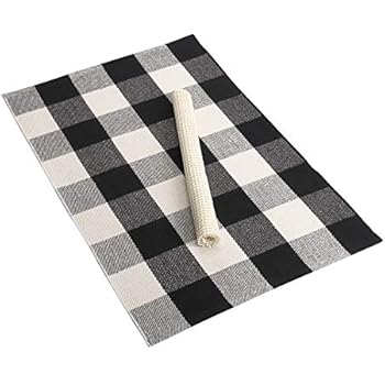 Amazon.com: Buffalo Check Rug Checkered Plaid Cotton Mat ...
