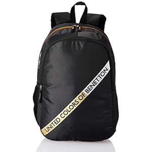 United Colors of Benetton 20 Ltrs Black Laptop Backpack (0IP6MPBKP003I)