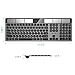 Solar Wireless Keyboard, Jelly Comb Full Size Solar Rechargeable Keyboard 2.4Ghz Wireless Auto Light Powered Durable Keyboard for Windows K043 (Dark Gray)