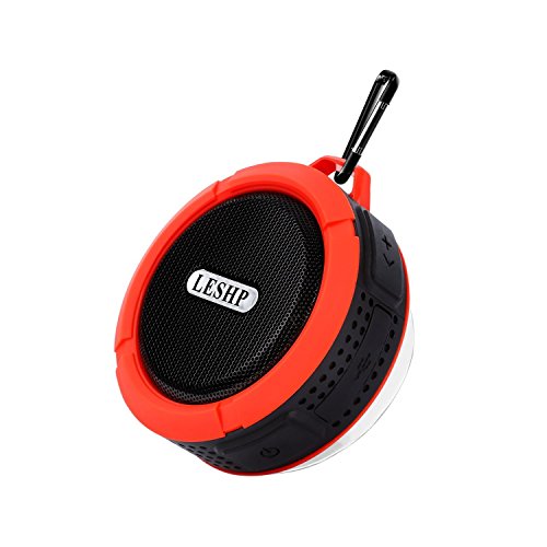Haut-parleur Bluetooth leshp sans fil stéréo portable Musique Box (Basses puissantes, audio haute définition, IP66 anti-éclaboussures, connexion USB pour portable à charges de plein air)