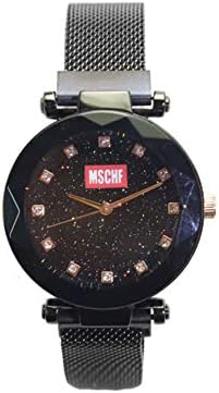 Fashion Star Watch Magnet Red Lady Watch/OPP Bag (Black Belt)+Bracelet+Watch Box