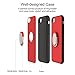 iPhone 7 Plus Ring Holder Case Rock Anti-Scratch Ultra Thin Soft TPU Cover Built-in Ring Grip Kickstand Perfect Fit Defender for Apple iPhone 7 Plus 5.5 inches (iPhone 7 Plus Red)