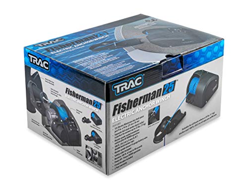 Camco Trac Outdoors Fisherman 25-G3 Electric Anchor Winch - Anchors Up to 25 lb. - Includes 100-feet of Pre-Wound Anchor Rope with Use (69002), Black - Image 6