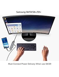 Adaptador HDMI 4K DeX Station& DeX Pad alternativo compatible con Samsung Galaxy S9 S8 S9+ S8+ Desktop Experience