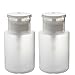 One Touch Pump Dispenser Bottle with Flip Top Cap - 5.4 oz (2 Pack)