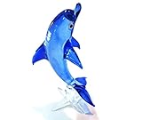 Craft Collectibl?e MINIATURE HAND BLOWN GLASS Blue Dolphin 01 FIGURINE Animals by ChangThai Design