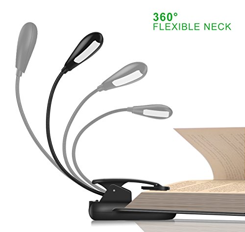 MINGER 7 LED Book Light Reading Light 9 Level Warm White & Cool Eye-Care Reading Lamp Rechargeable Easy Clip on,Up to 60 Hours,Light for Books in Bed. Perfect for Bookworms & Kids