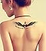 Dalin 4 Sheets Fashion Temporary Tattoos, Lotus, Koi Fish, Wings, Sexy Lady Fake Tattoos for Women Men