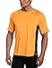 Kanu Surf Men's Standard Short Sleeve UPF 50 Swim Rash Guard Sun Shirt (Regular & Extended Sizes), Neon Orange/Charcoal, Medium