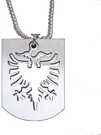 Albania necklace – stainless steal –. Shiptar Albain – dog tag – Kosovo – Eagle