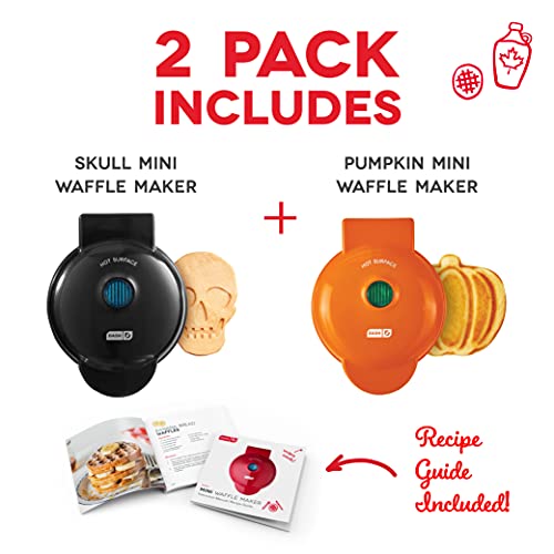 Dash Mini Waffle Maker (2 Pack) for Individual Waffles Hash Browns
