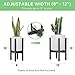 2 Pack Indoor Plant Stands, 2 Tier Tall (30 inches) Mid Century Modern Bamboo Wood Plant Stand, Adjustable Width 8 to 12 inches, Fits Pot Size of 8 9 10 11 12 inches (Pot & Plant Not Included), Blackthumb 1