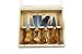 Tramanto Olive Wood Cheese Knives Set of 4 in Gift Box, Stainless Steel with Burled Olive Wood Handles
